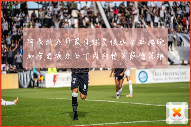阿森纳九月最佳球员候选名单揭晓加布里埃尔马丁内利特罗萨德苏维门迪入围